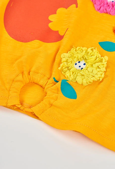 Girls? yellow cotton T-shirt