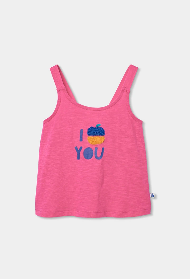 Set bambina maglia mele rosa