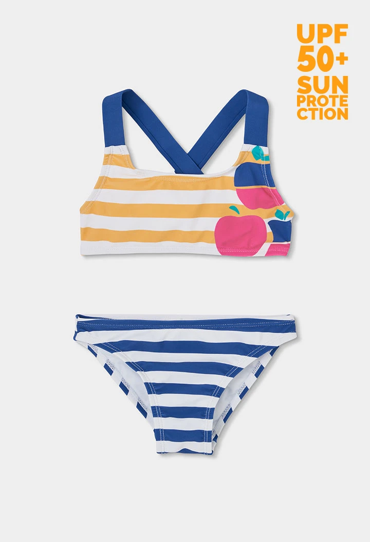 Bikini à rayures UPF50+
