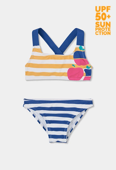 Gestreifter Bikini UPF50+