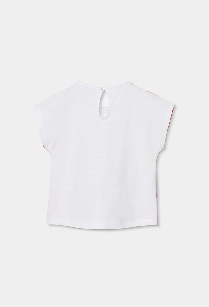 Camiseta niña de algodón blanco
