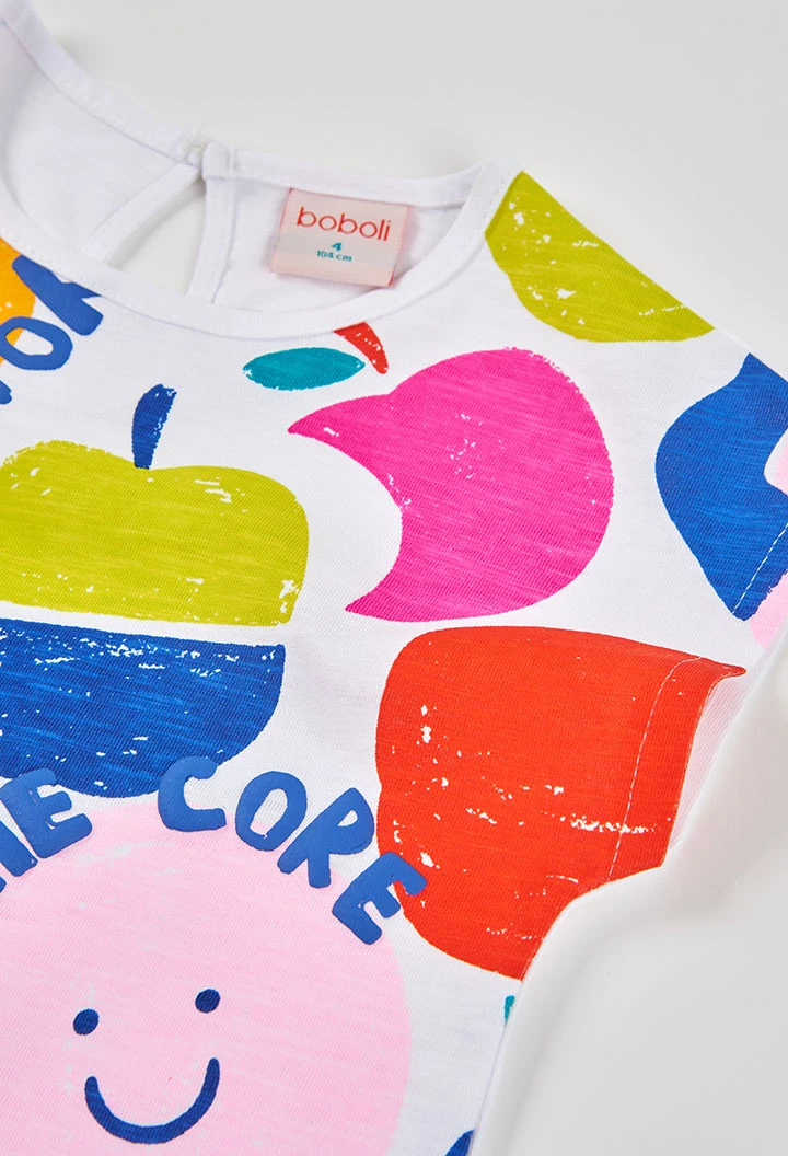 Mädchen-T-Shirt aus weißer Baumwolle