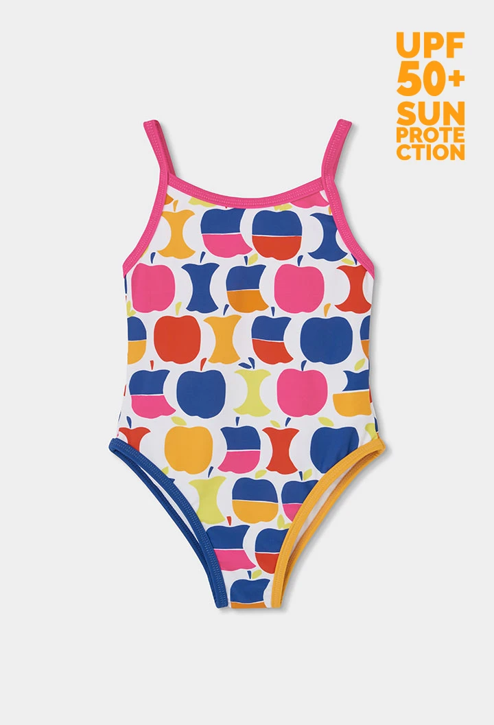 Banyador nena estampat pomes UPF50+