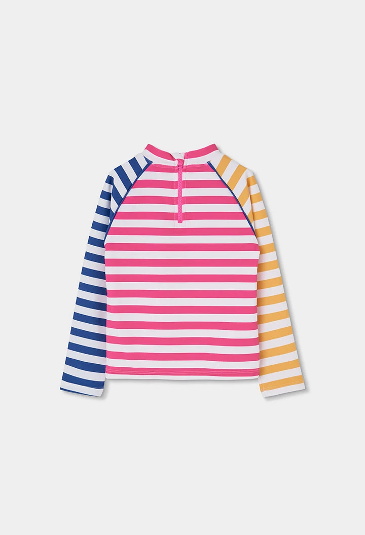 T-shirt technique multicolore fille UPF50+