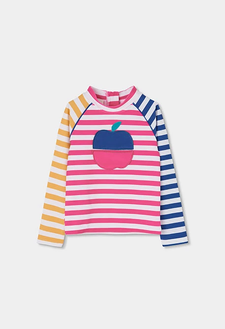 Maglietta tecnica multicolore per bambina