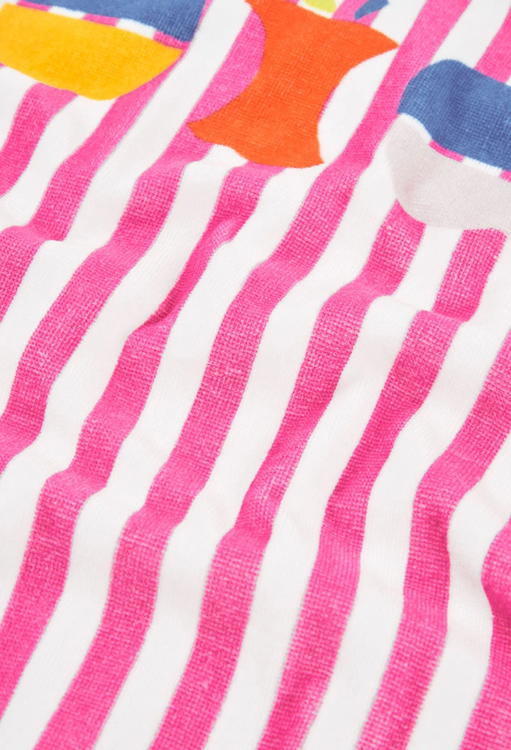 Serviette à capuche rayée