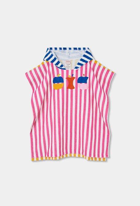 Striped hooded towel