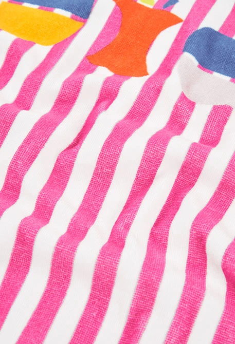 Serviette à capuche rayée