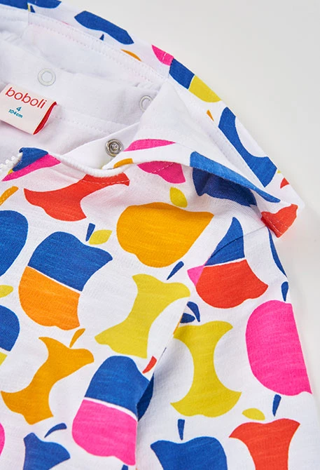 Giacca bambina maglia mele