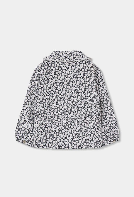 Brusa estampat flors blau marí