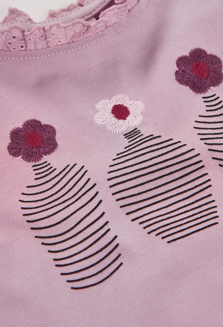 Samarreta punt nena rosa brodat gerros flors