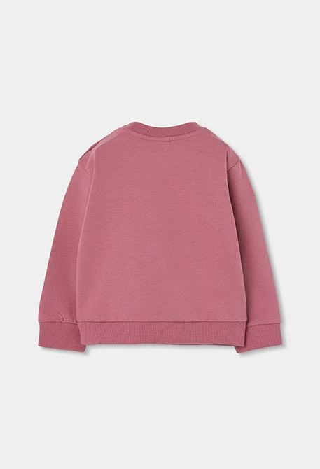 Conjunto em pelfa menina rosa estampado flores