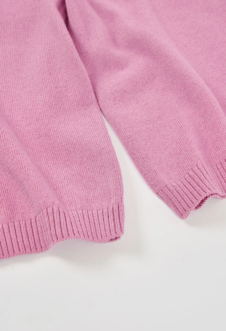 Pink girl\'s trousers with drawstring