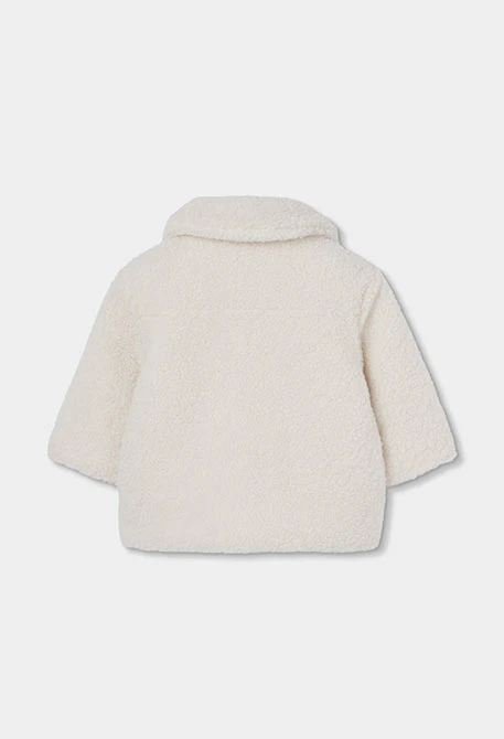 Cappotto in pelliccia di agnellino bambina bianco