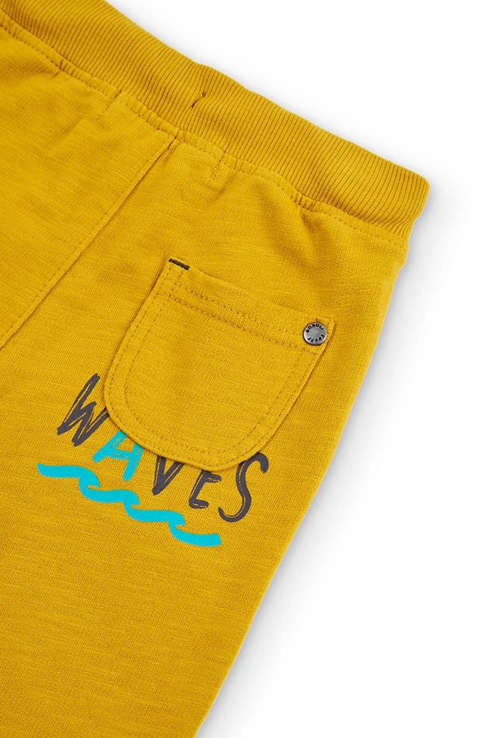 Pantalón felpa tintado de bebé niño