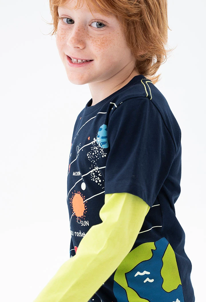 Knit t-Shirt for baby boy -BCI