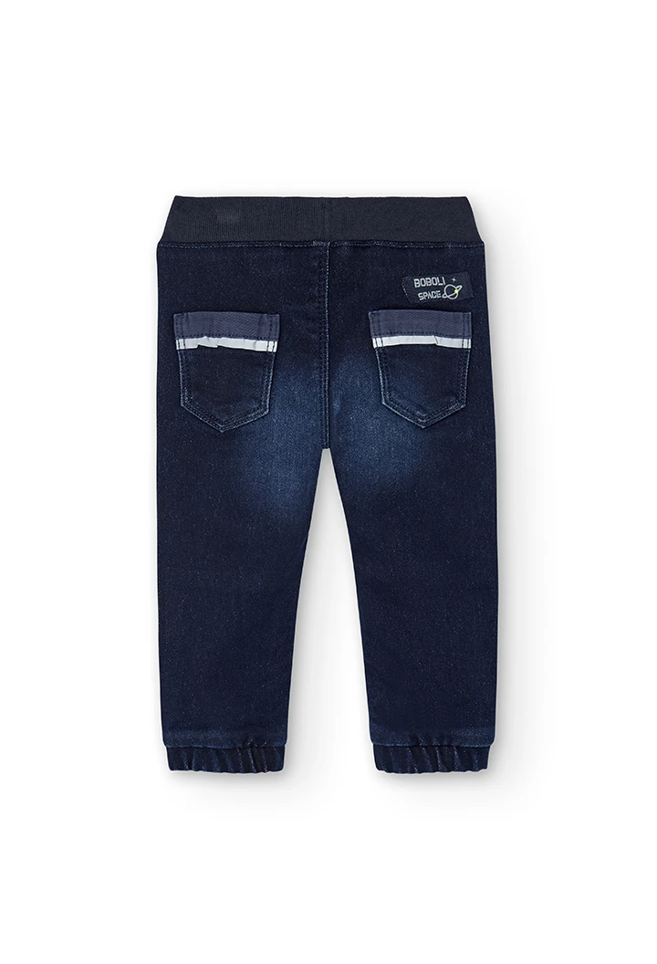 Denim trousers knit for baby -BCI