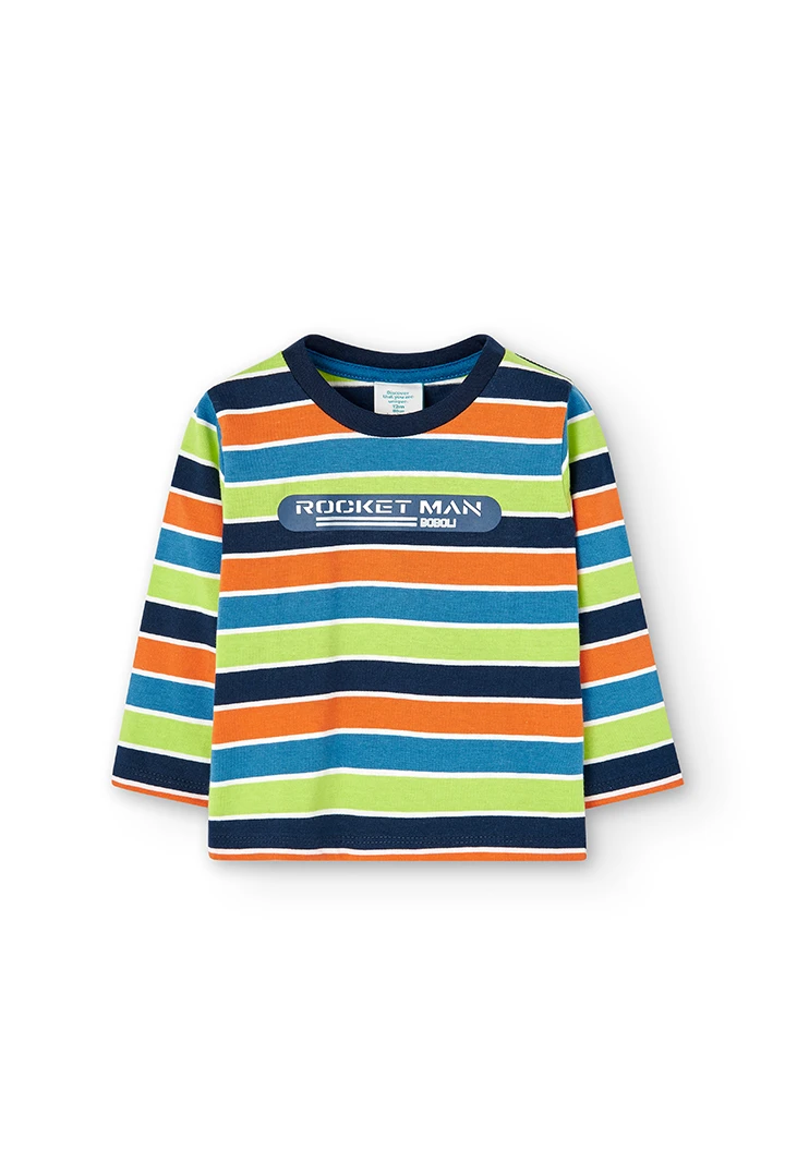 T-Shirt tricot à rayures pour bébé garçon -BCI