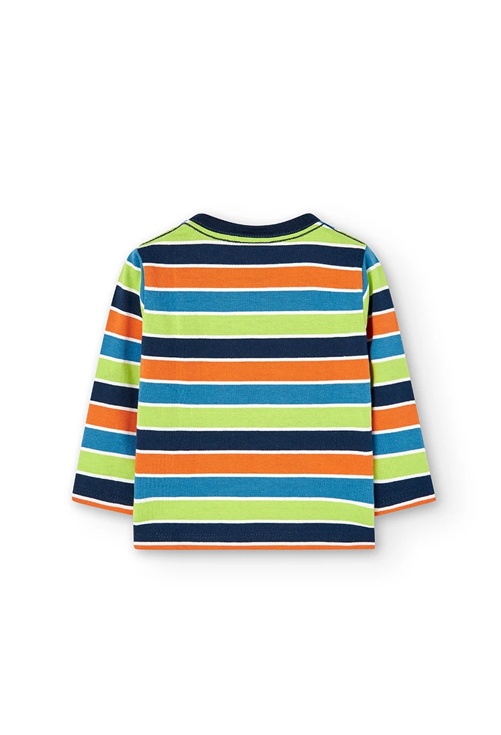 Camiseta malha às riscas para o bebé menino -BCI