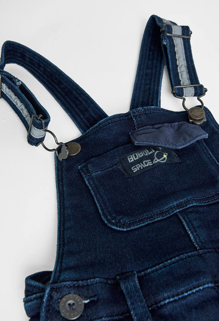 Denim dungarees knit for baby -BCI