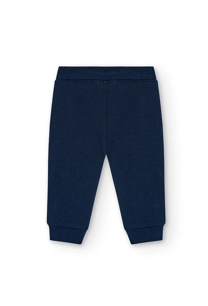 Fleece trousers for baby boy -BCI