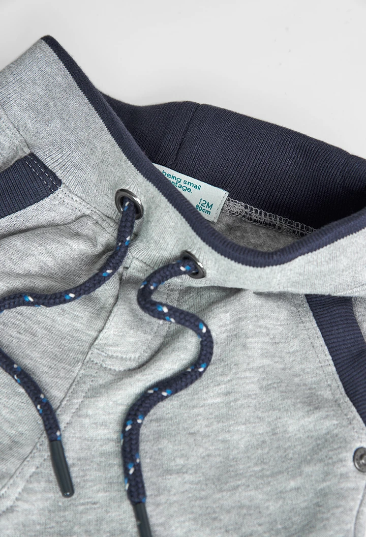 Pantalón felpa de bebé niño gris vigora -BCI