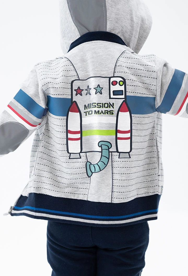 Chaqueta felpa de bebé niño "traje espacial" -BCI