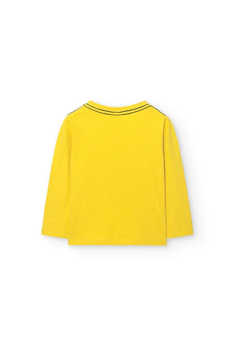 Maglietta gialla in jersey da neonato