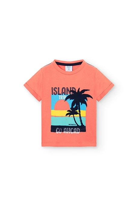 Strick-Shirt für Baby-Jungen in Farbe Orange