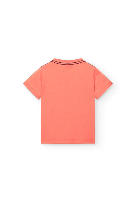 Camiseta naranja de punto de bebé niño