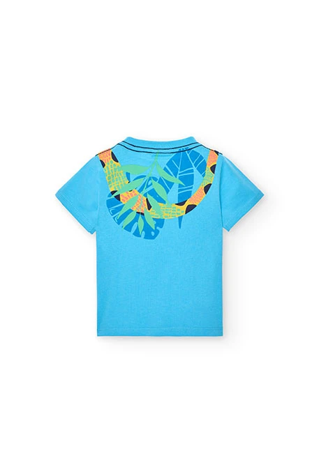 Camiseta de punto de bebé niño en color azul