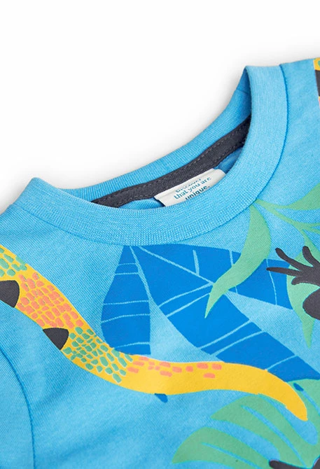 Strick-Shirt für Baby-Jungen in Farbe Blau