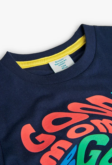 Strick-Shirt für Baby-Jungen in Farbe Marineblau