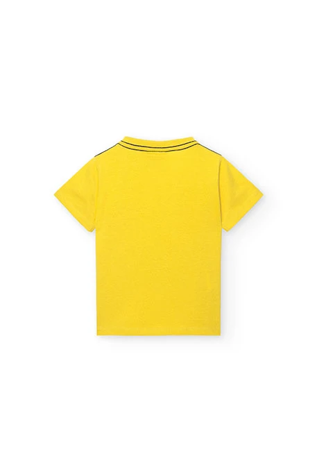 Camisola de malha amarelo de bebé menino