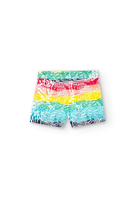 Strick-Bermuda-Shorts bedruckt, für Baby-Jungen