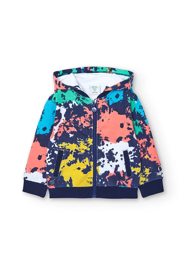 Fleece-Jacke mit Aufdruck, für Baby-Jungen, in Farbe Marineblau