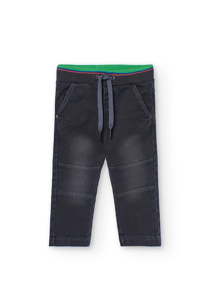 Baby boy\'s black denim trousers