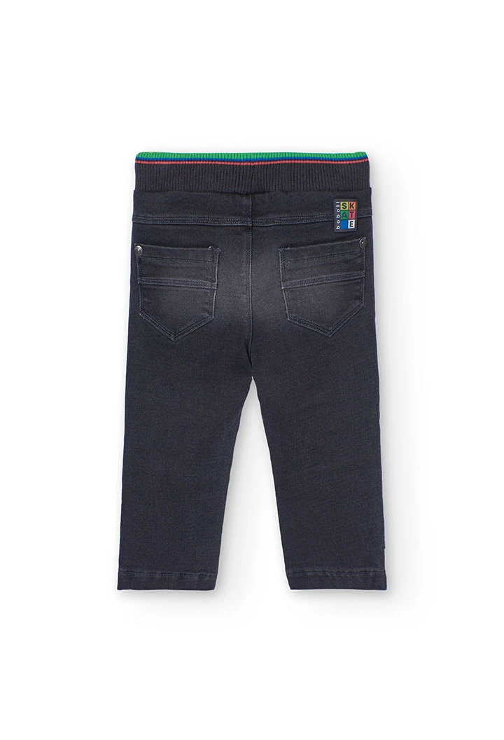 Pantalon en denim noir pour bébé garçon