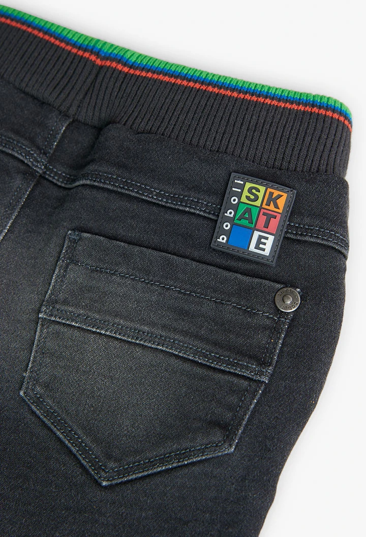 Pantalon en denim noir pour bébé garçon