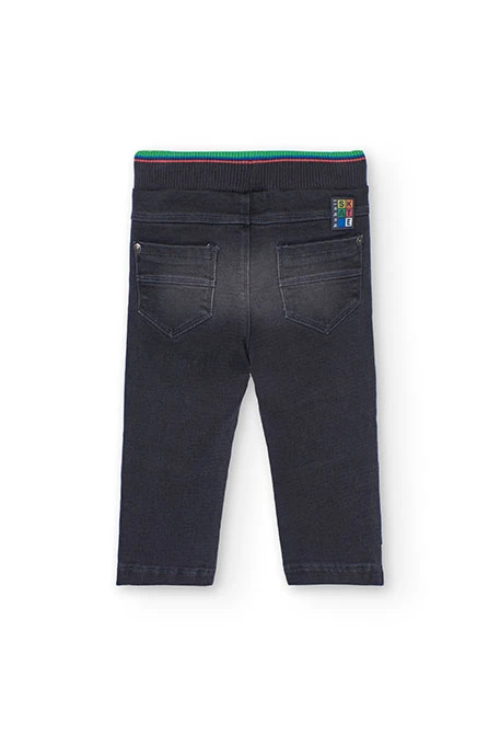 Pantalón denim de bebé niño en negro