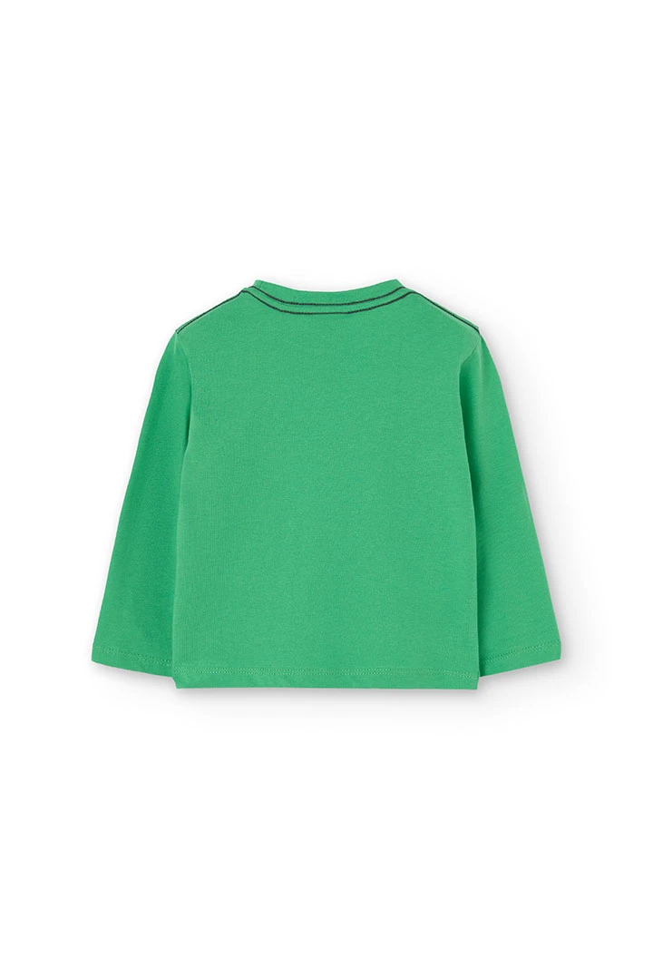 Baby boy\'s green knitted T-shirt