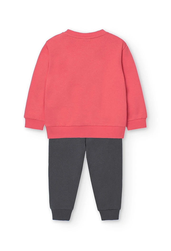 Ensemble de sweat-shirt et pantalon en molleton pour bébé garçon en orange