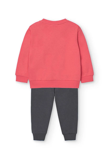 2tlg. Set mit Sweatshirt und Hose für Baby-Jungen in Orange