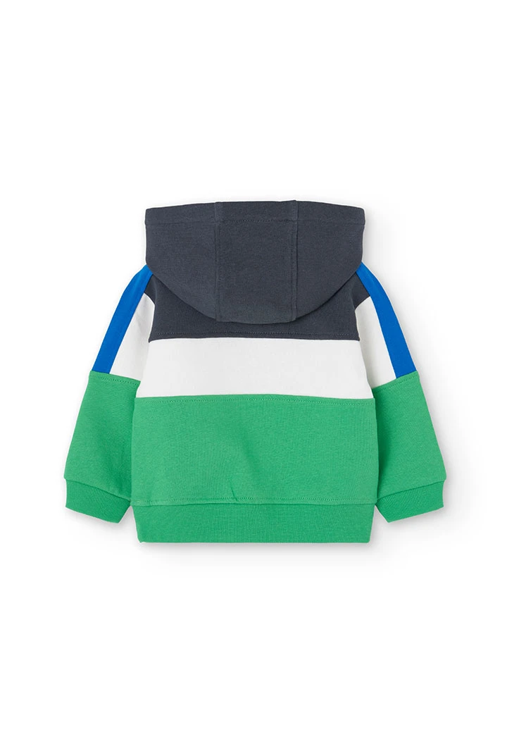 Sweatshirt de pelfa de bebé menino estampada em verde