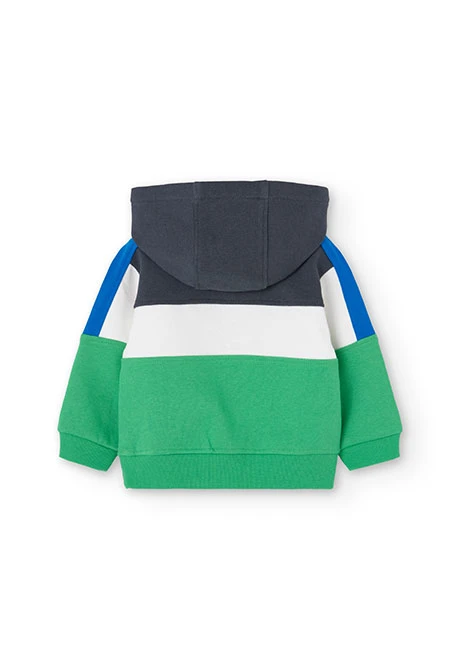 Sudadera de felpa de bebé niño estampada en verde