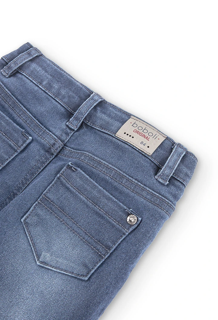 Pantaló denim elàstic nen