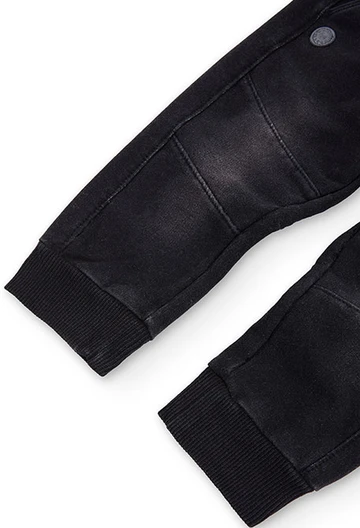 Calças felpa denim para o bebé menino
