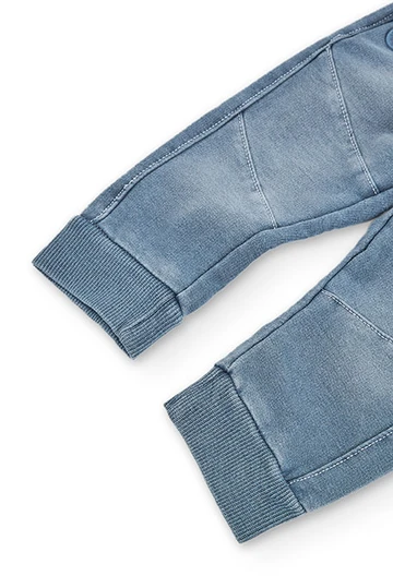 Pantalón felpa denim de bebé niño