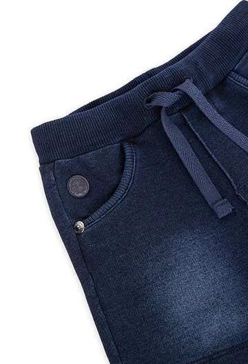 Bermuda felpa denim de bebé niño