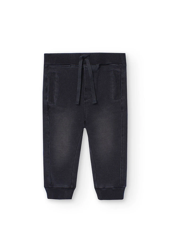 Black denim trousers for boys